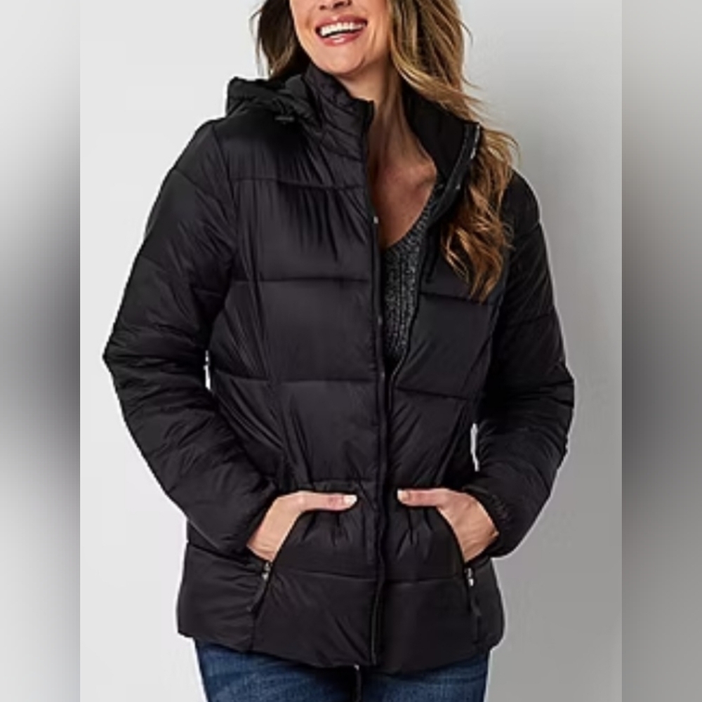CLOSET CLEARANCE LAST CHANCE SALE St John's Bay Women's Black Puffer Jacket XXL